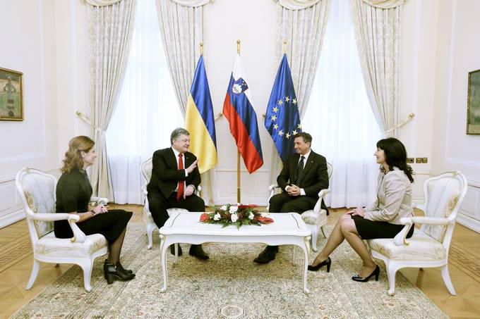 Ukrainian President Poroshenko visits Slovenia at the invitation of President Pahor